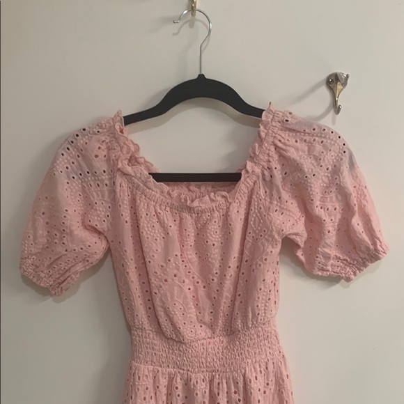 Betsey Johnson Pink Puff Sleeve Midi Sundress in Sz XS - Picture 3 of 11